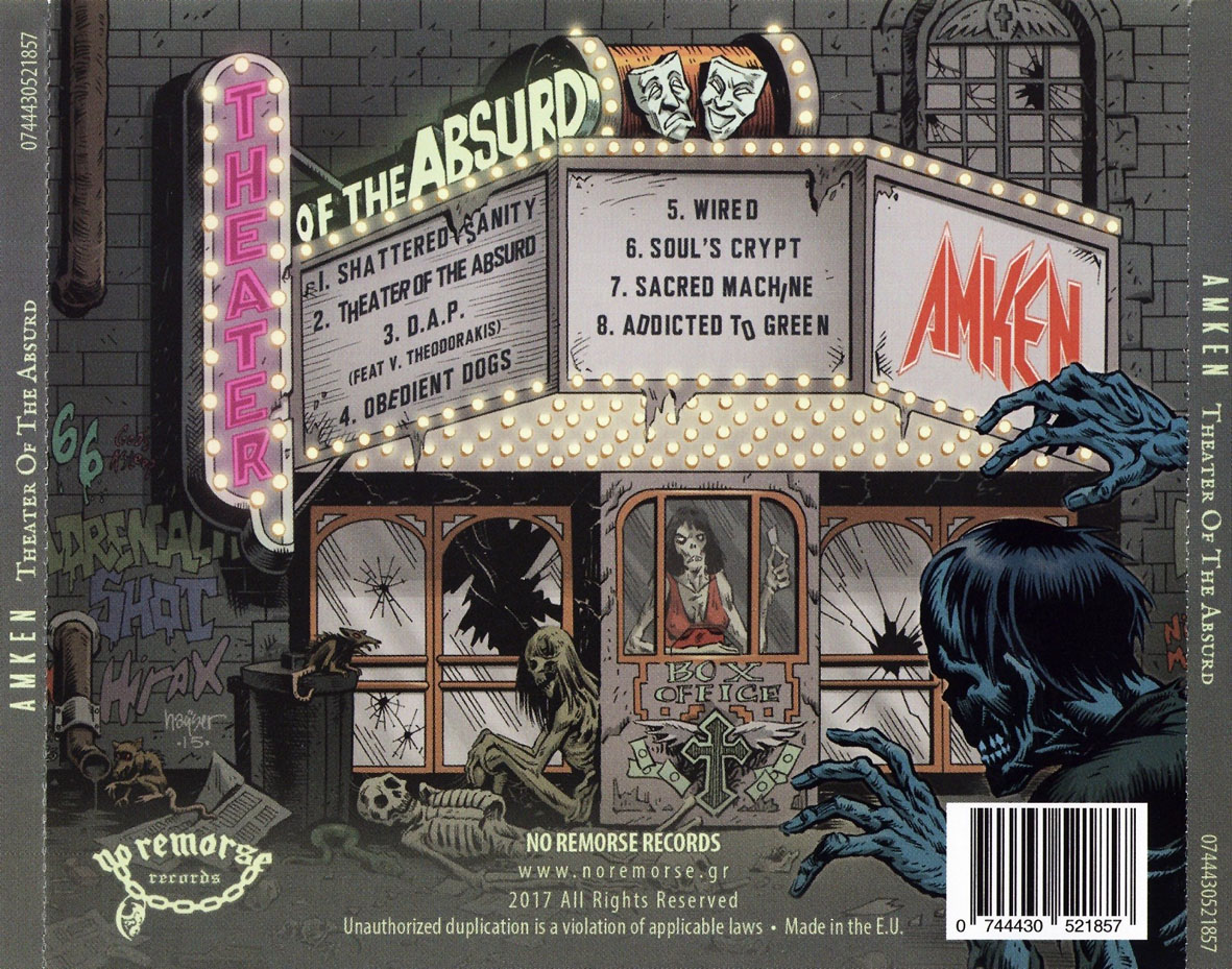 Cartula Trasera de Amken - Theater Of The Absurd