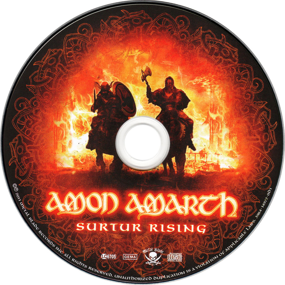 Cartula Cd de Amon Amarth - Surtur Rising (Deluxe Edition)