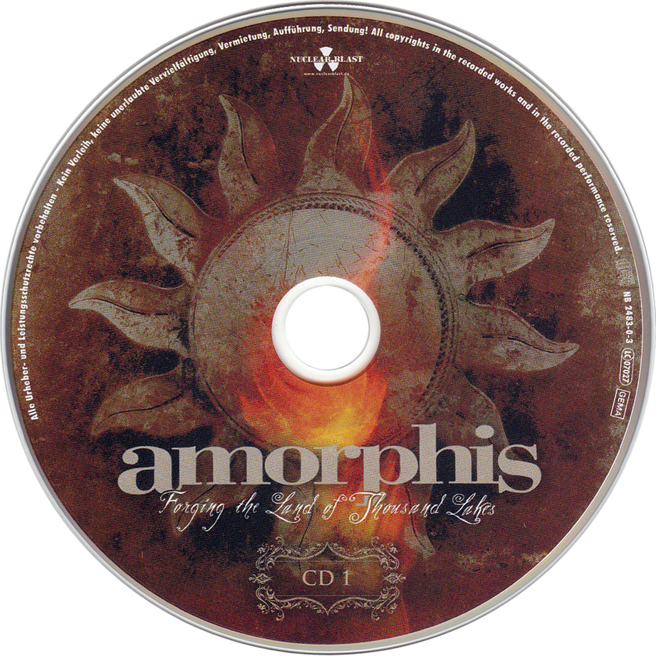 Cartula Cd1 de Amorphis - Forging The Land Of Thousand Lakes