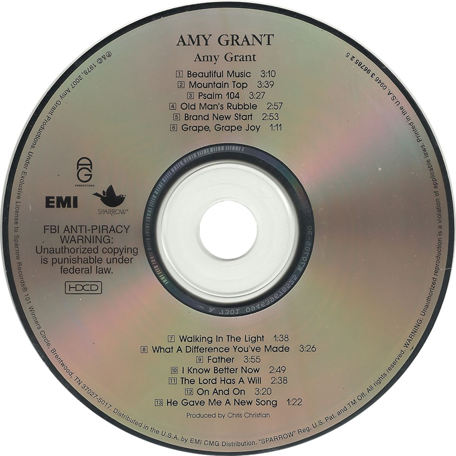 Cartula Cd de Amy Grant - Amy Grant