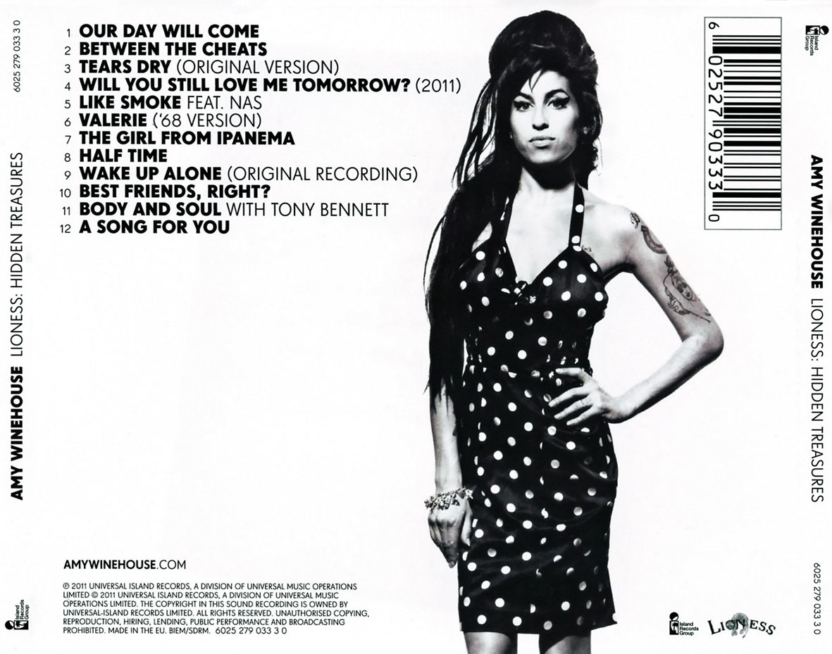 Cartula Trasera de Amy Winehouse - Lioness: Hidden Treasures