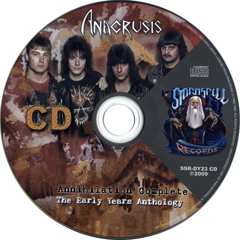 Cartula Cd1 de Anacrusis - Annihilation Complete (The Early Years Anthology)