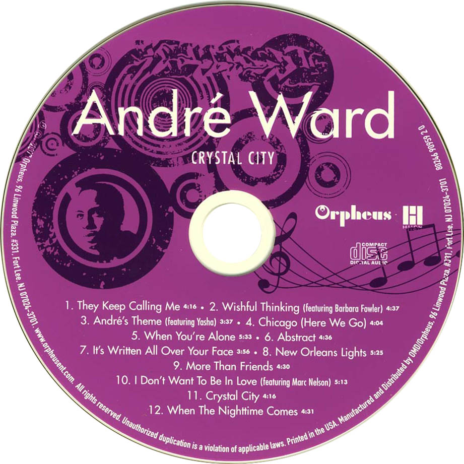 Cartula Cd de Andre Ward - Crystal City