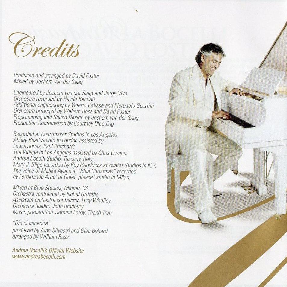 Cartula Interior Frontal de Andrea Bocelli - My Christmas (Deluxe Edition)