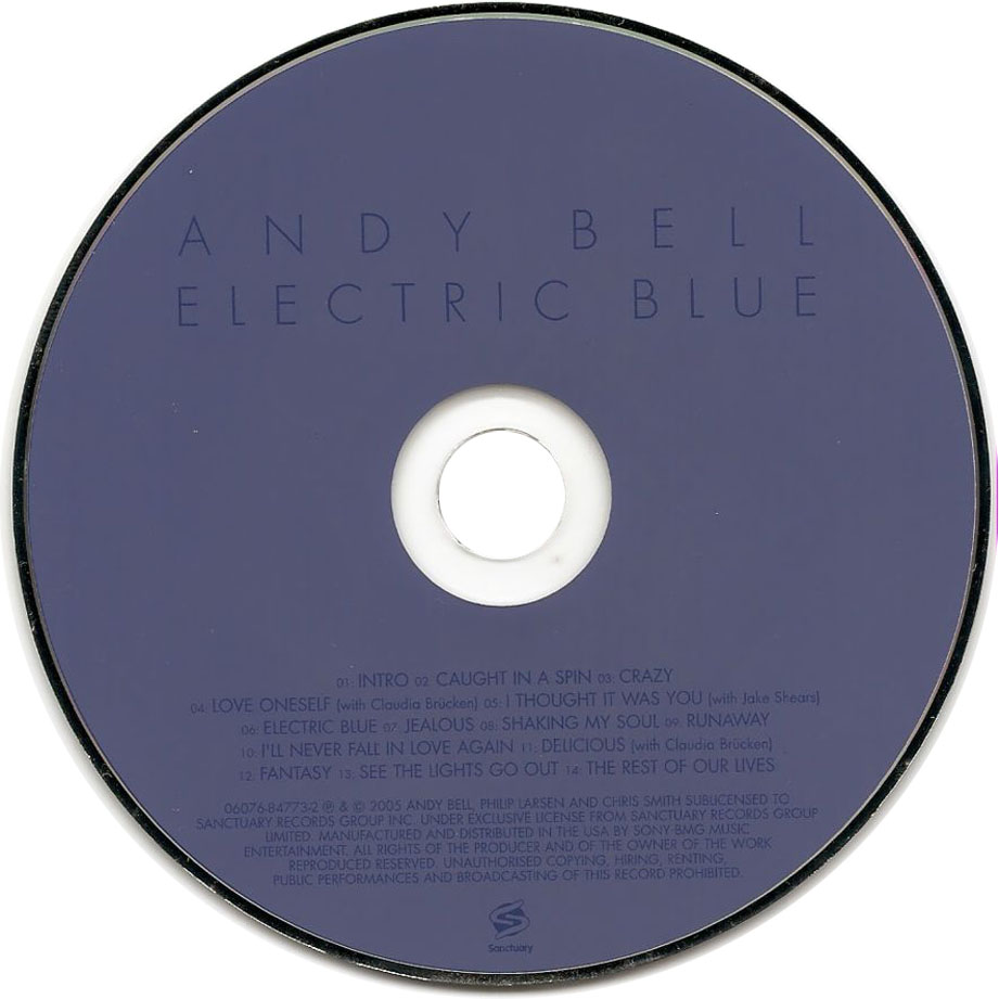 Cartula Cd de Andy Bell - Electric Blue