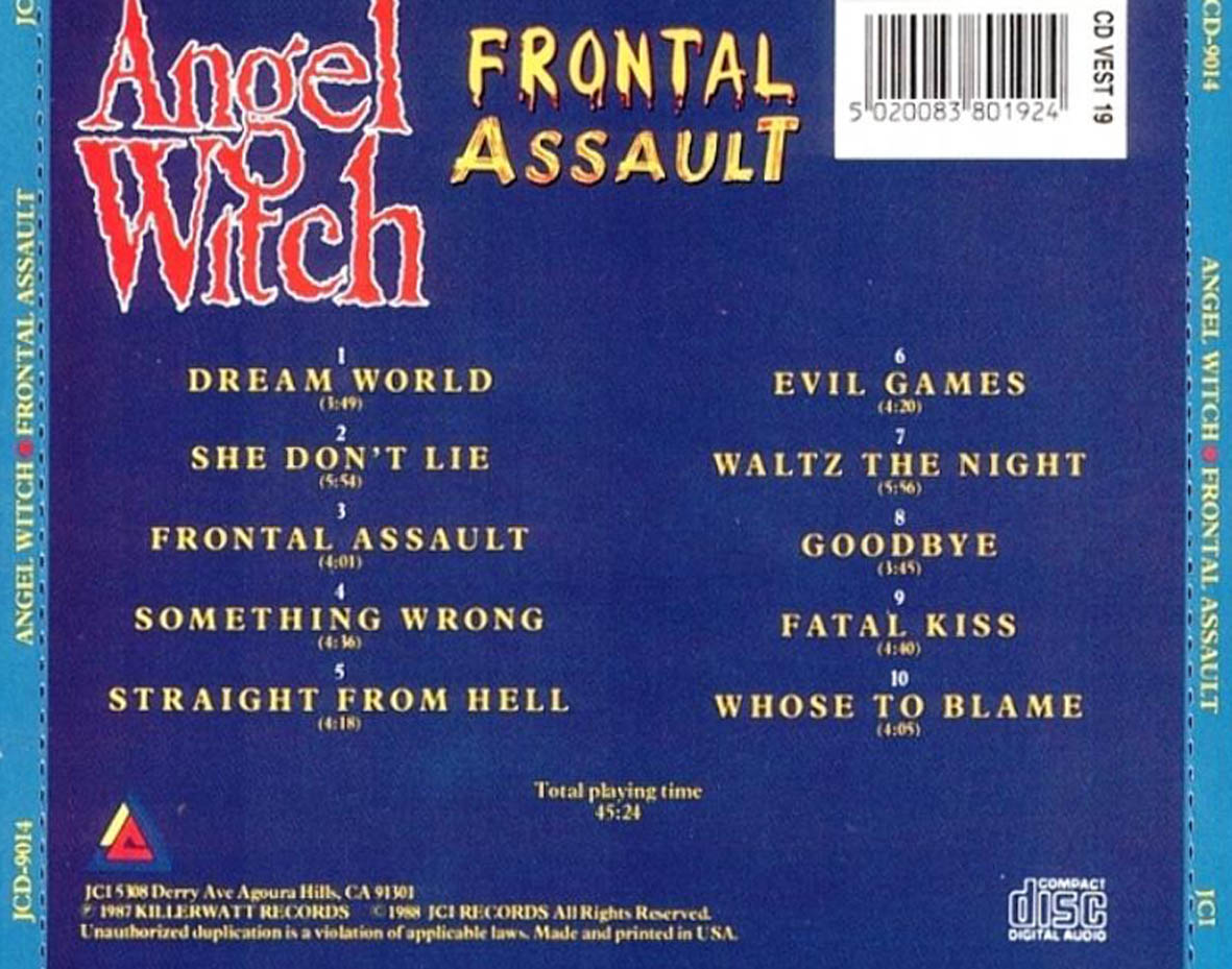Carátula Trasera de Angel Witch - Frontal Assault
