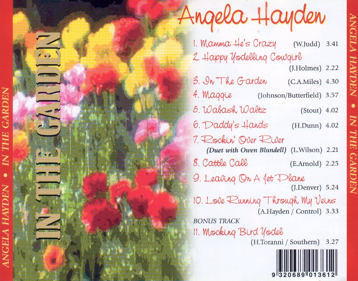 Cartula Trasera de Angela Hayden - In The Garden