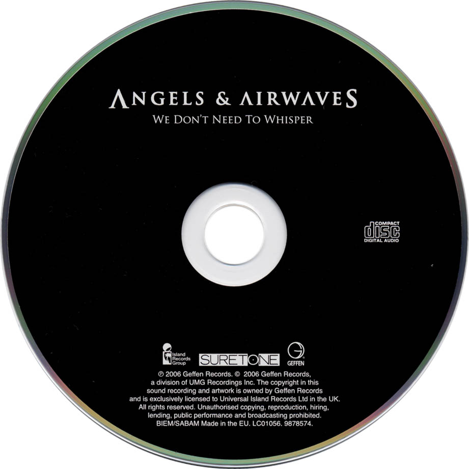Cartula Cd de Angels And Airwaves - We Don't Need To Whisper