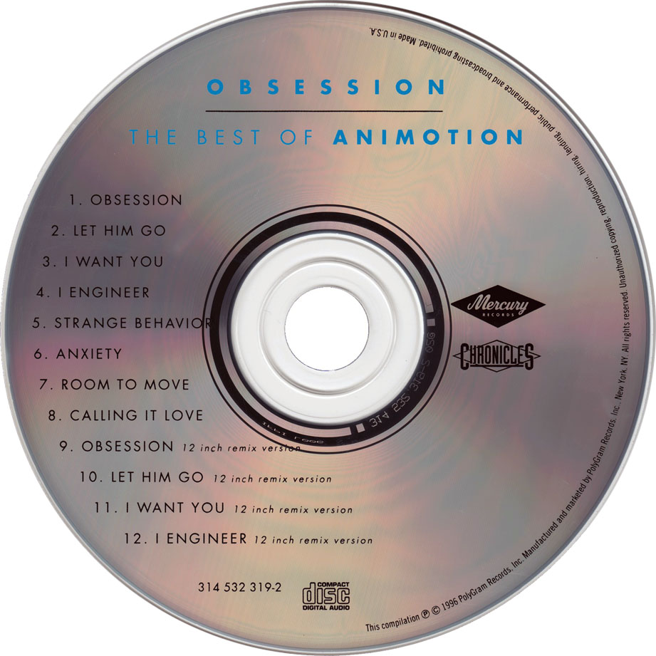 Cartula Cd de Animotion - Obsession: The Best Of Animotion