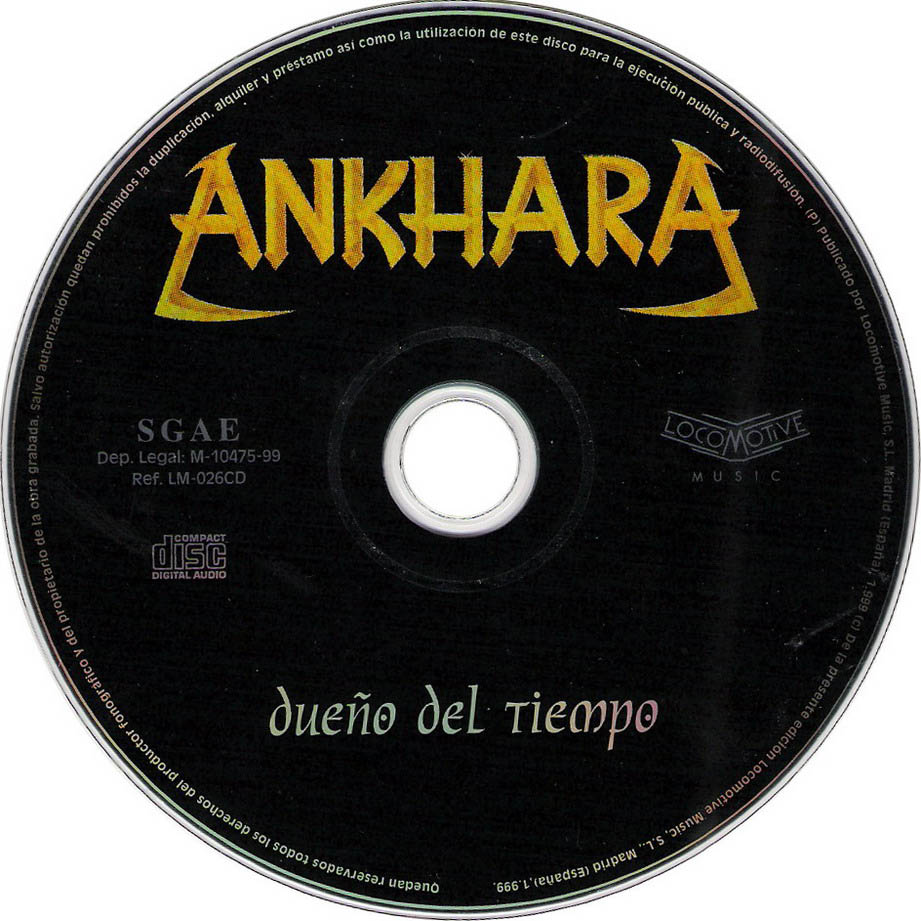 Cartula Cd de Ankhara - Dueo Del Tiempo