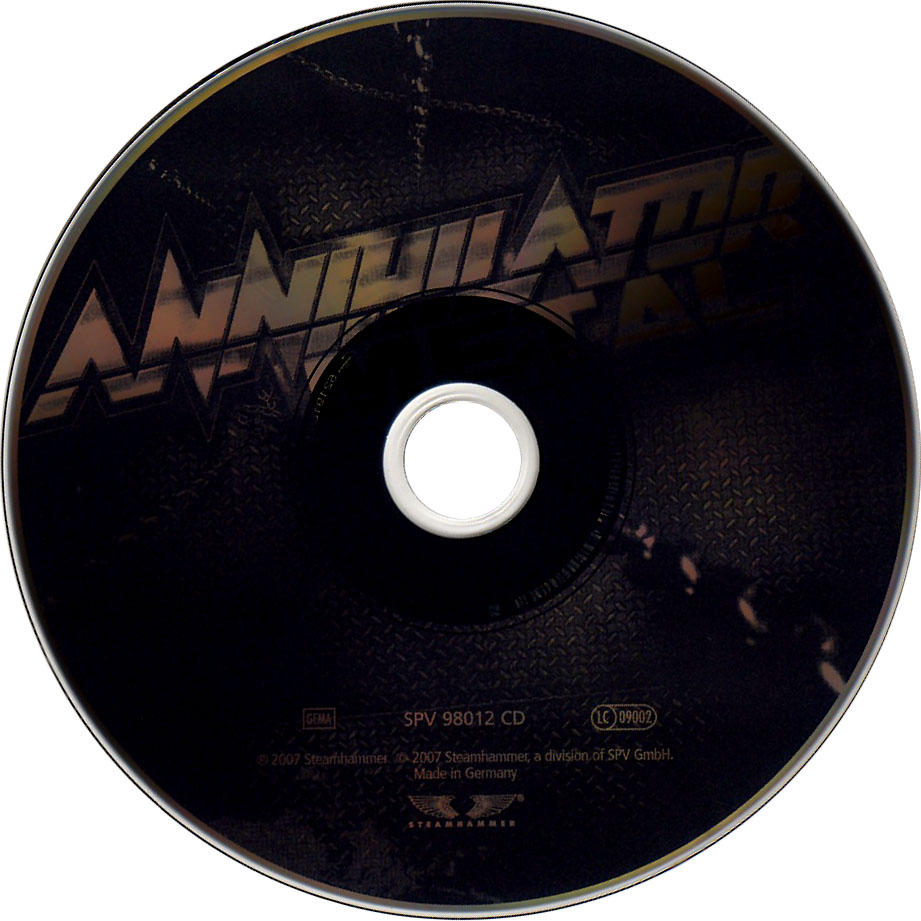 Cartula Cd de Annihilator - Metal