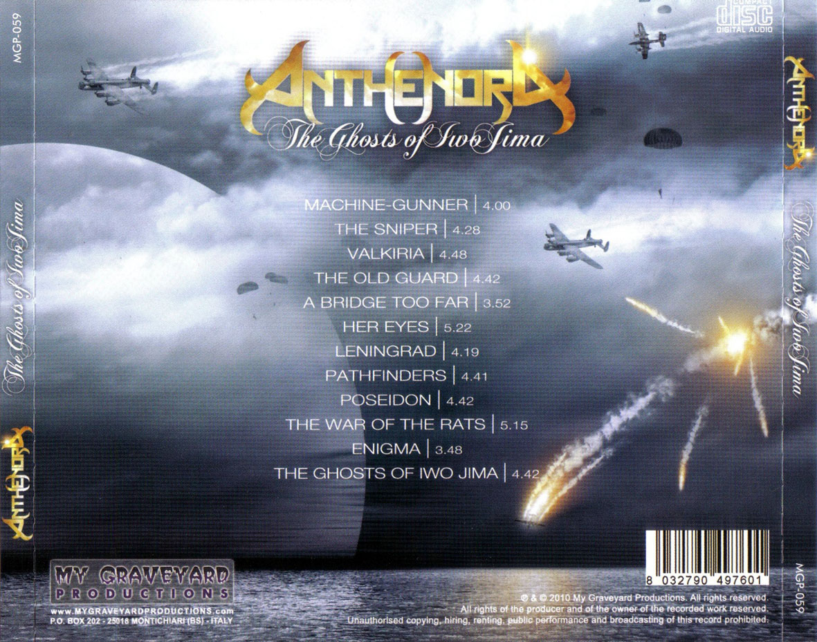 Cartula Trasera de Anthenora - The Ghosts Of Iwo Jima