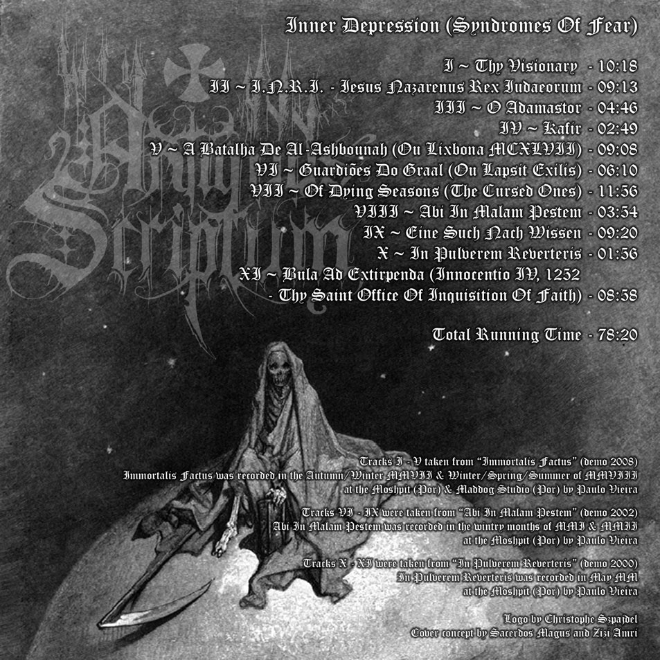 Cartula Interior Frontal de Antiquus Scriptum - Inner Depression (Syndromes Of Fear)