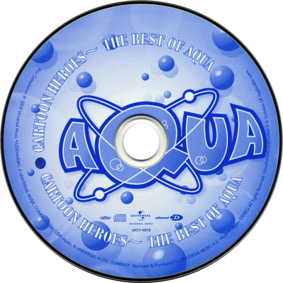 Cartula Cd de Aqua - Cartoon Heroes: The Best Of Aqua
