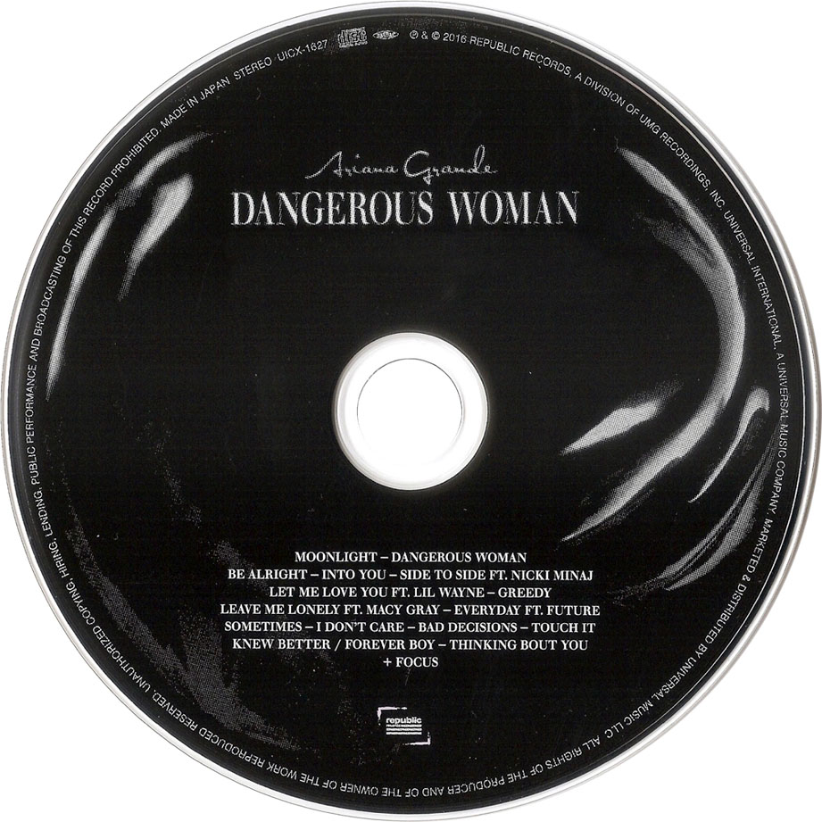 Cartula Cd de Ariana Grande - Dangerous Woman (Japan Edition)