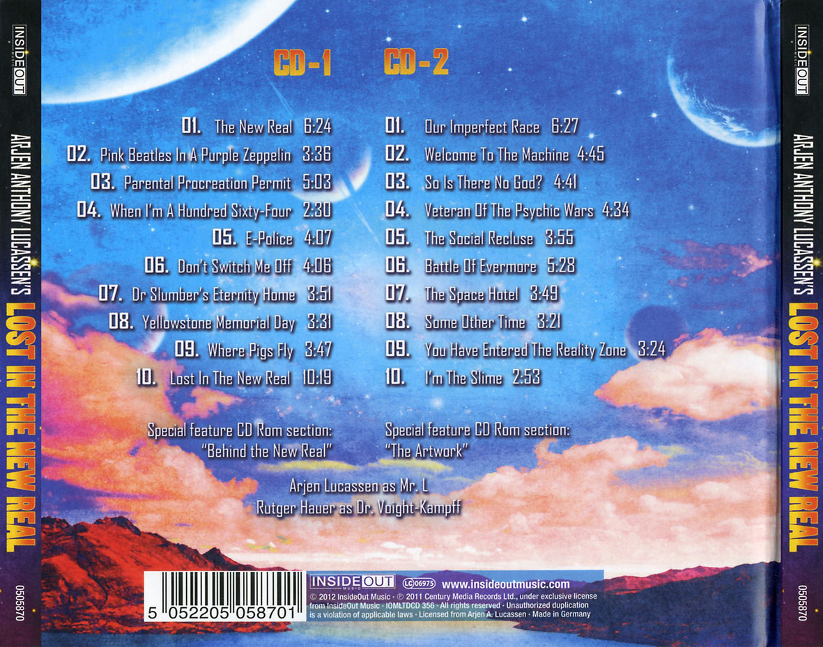 Cartula Trasera de Arjen Anthony Lucassen - Lost In The New Real