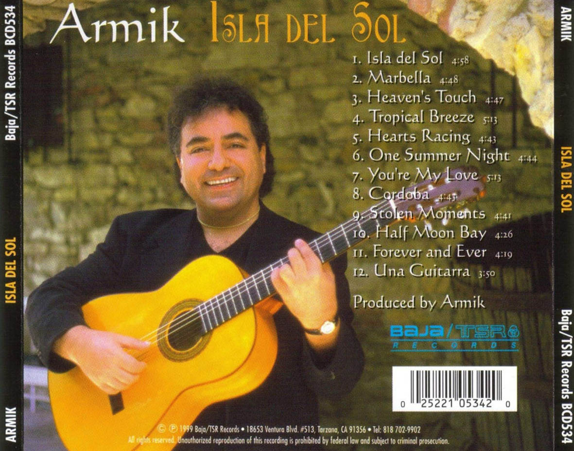 Cartula Trasera de Armik - Isla Del Sol