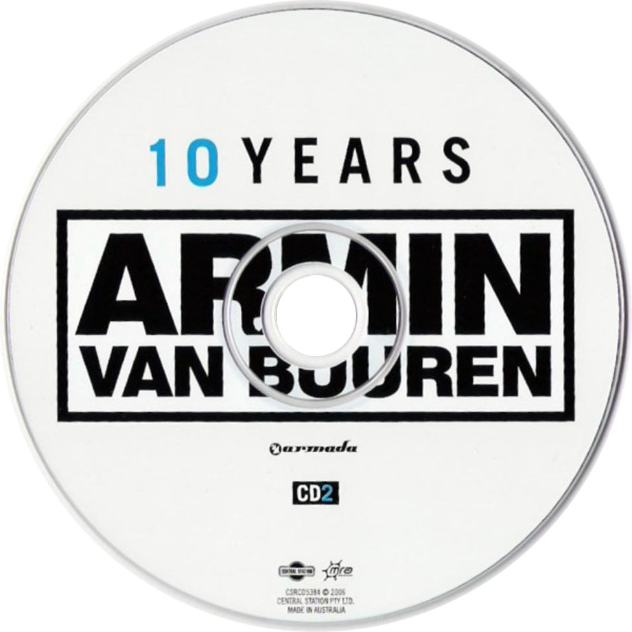Cartula Cd2 de Armin Van Buuren - 10 Years