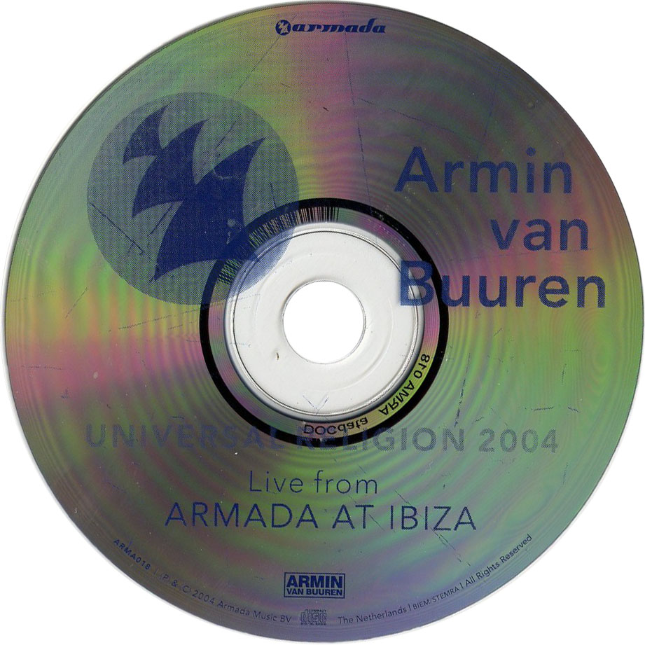 Cartula Cd de Armin Van Buuren - Universal Religion 2004 (Live From Armada At Ibiza)