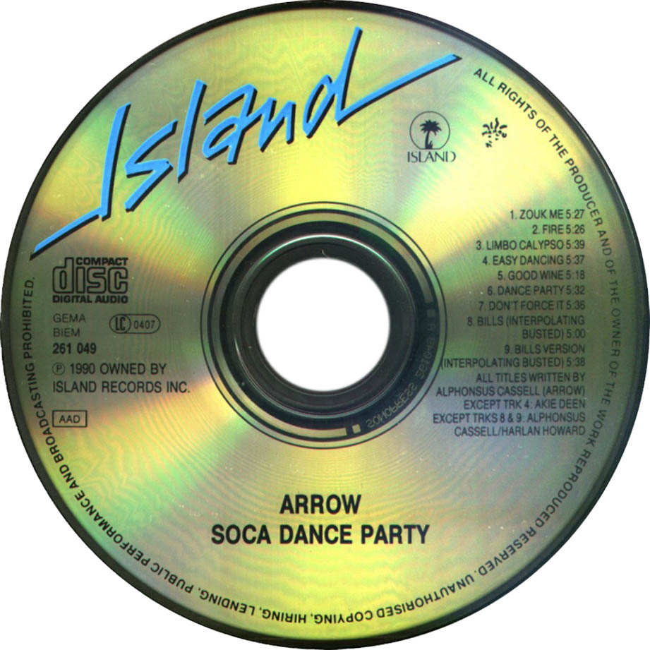 Cartula Cd de Arrow - Soca Dance Party