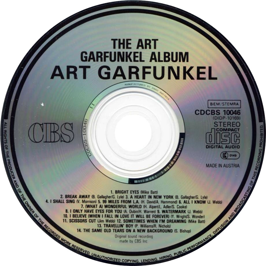 Cartula Cd de Art Garfunkel - The Art Garfunkel Album
