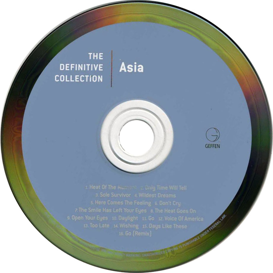 Cartula Cd de Asia - The Definitive Collection