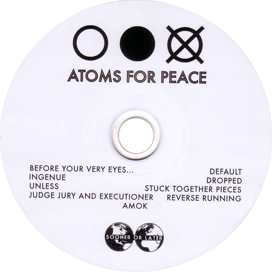 Cartula Cd de Atoms For Peace - Amok