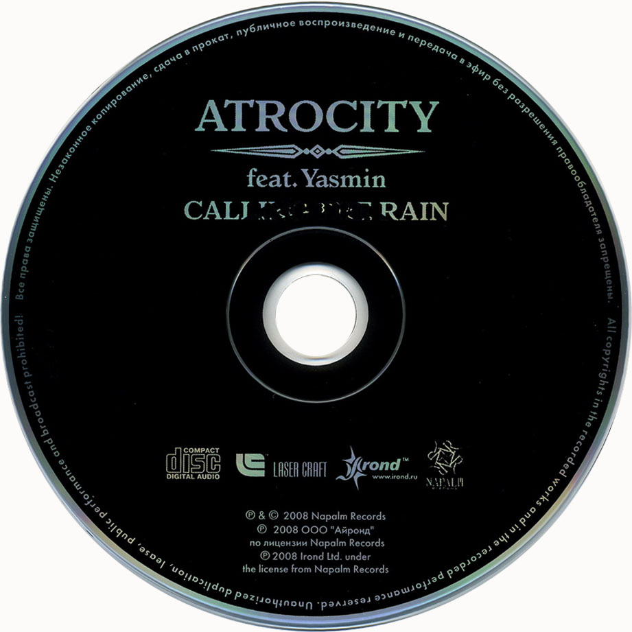 Cartula Cd de Atrocity - Calling The Rain (Featuring Yasmin)