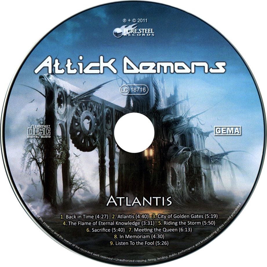 Cartula Cd de Attick Demons - Atlantis