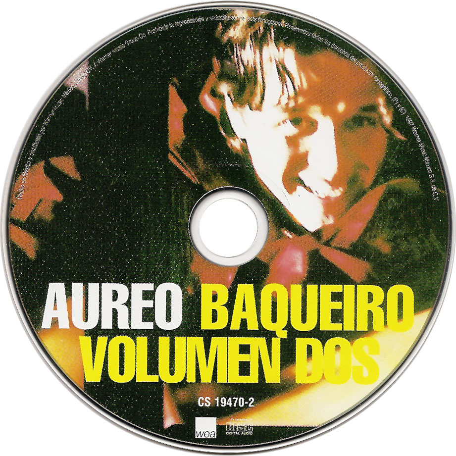 Cartula Cd de Aureo Baqueiro - Volumen Dos
