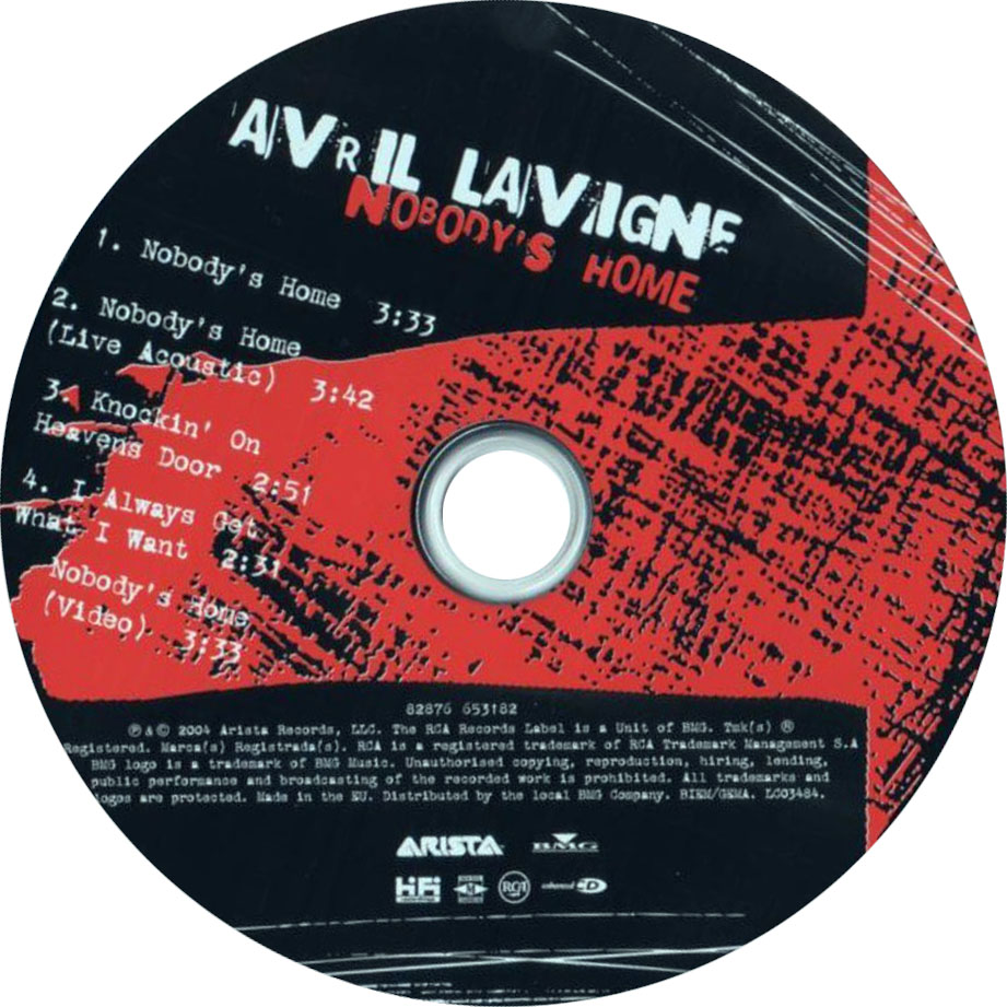 Cartula Cd de Avril Lavigne - Nobody's Home (Cd Single)