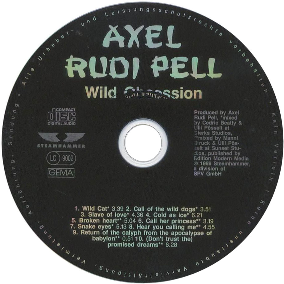 Cartula Cd de Axel Rudi Pell - Wild Obsession