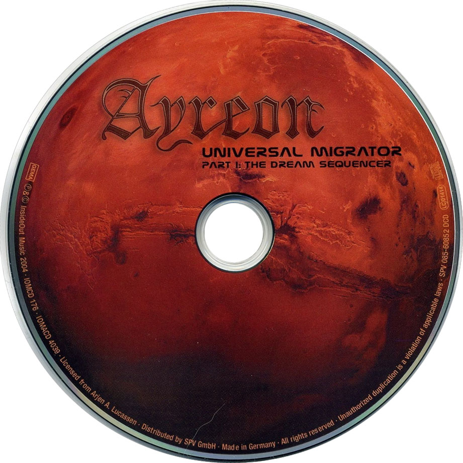 Cartula Cd de Ayreon - Universal Migrator Part 1: The Dream Sequencer
