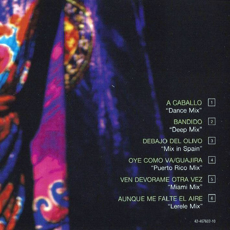 Cartula Interior Frontal de Azucar Moreno - The Sugar Mix Album