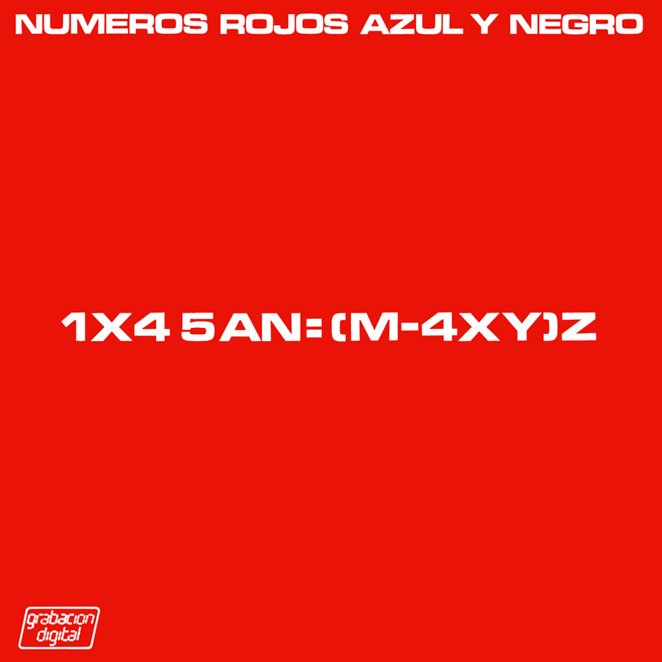 Cartula Frontal de Azul Y Negro - Numeros Rojos (Cd Single)