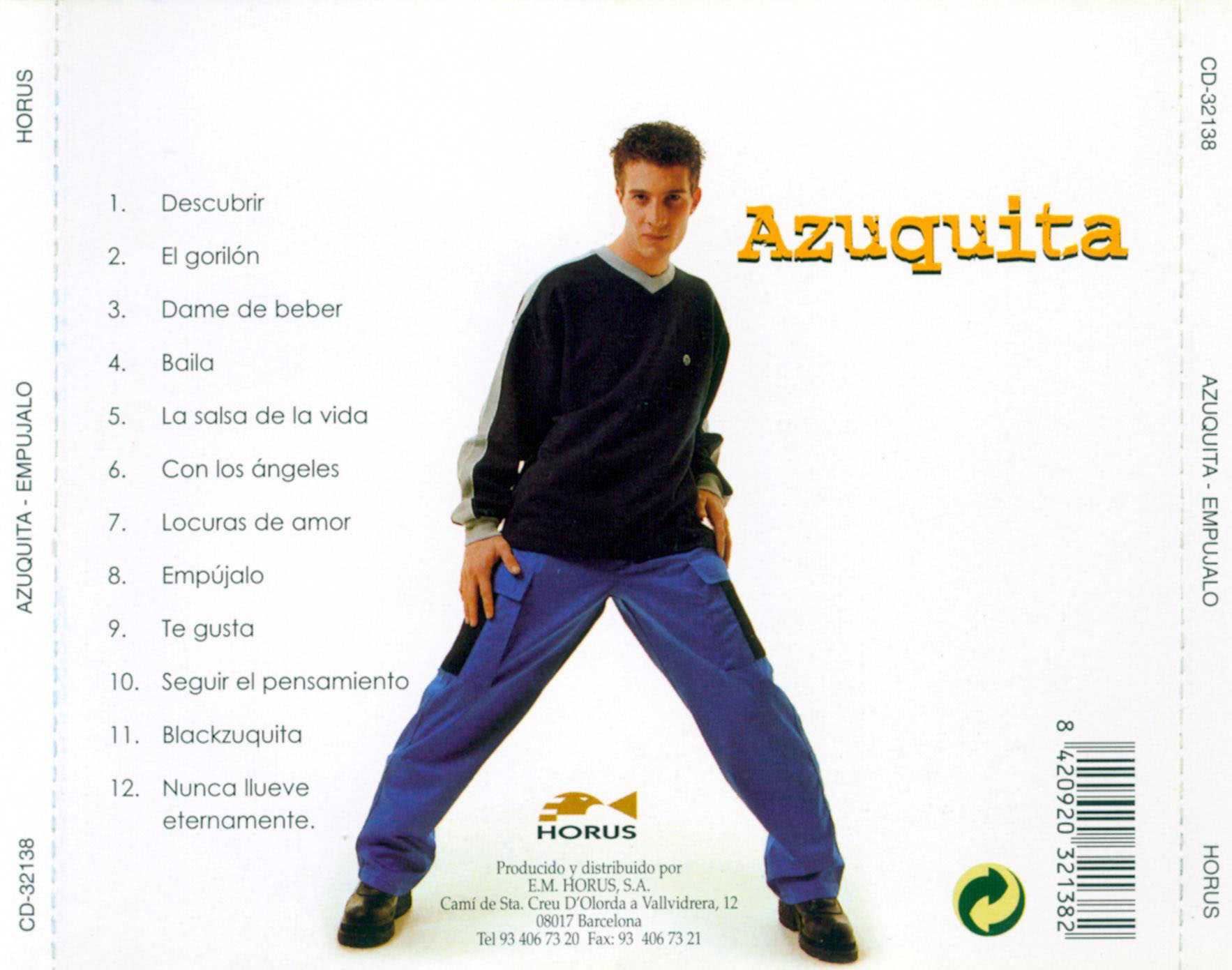 Cartula Trasera de Azuquita - Empujalo