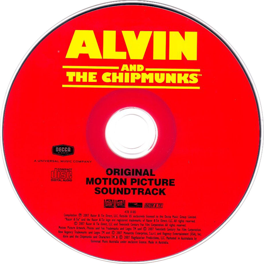 Cartula Cd de Bso Alvin Y Las Ardillas (Alvin And The Chipmunks)