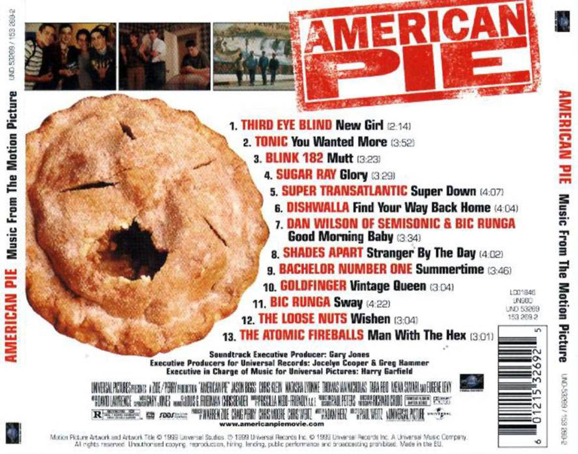 Cartula Trasera de Bso American Pie