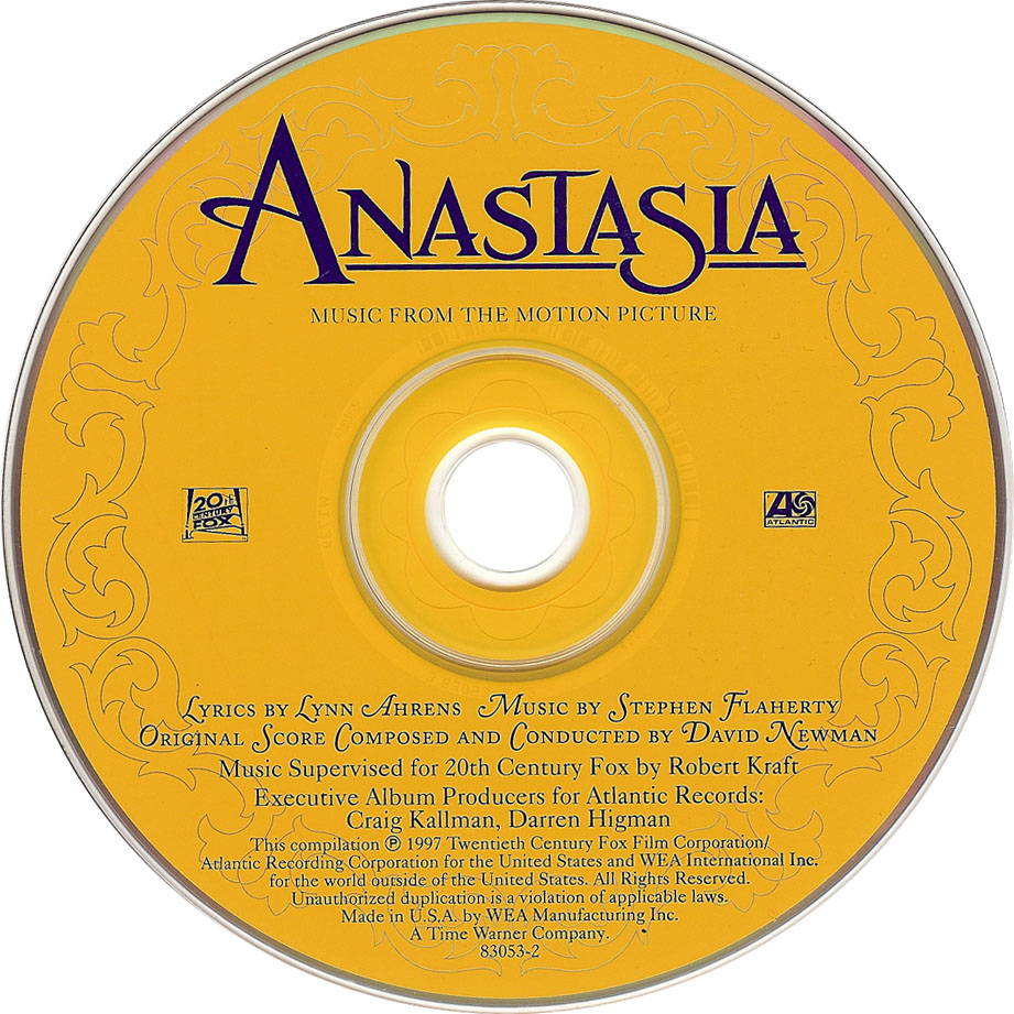 Cartula Cd de Bso Anastasia