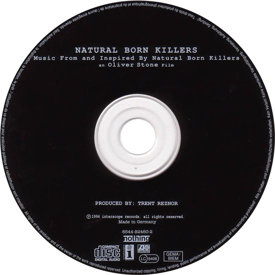 Cartula Cd de Bso Asesinos Natos (Natural Born Killers)