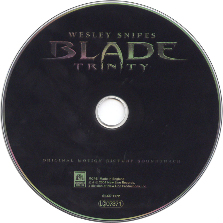 Cartula Cd de Bso Blade Trinity