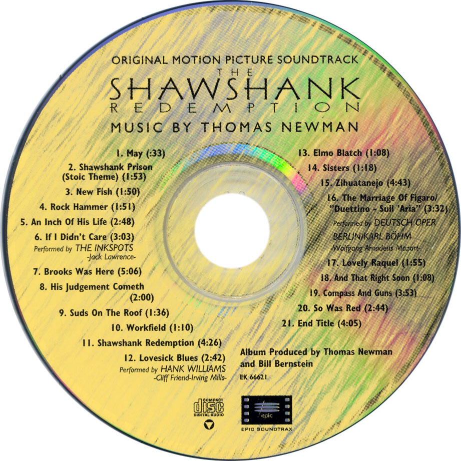 Cartula Cd de Bso Cadena Perpetua (The Shawshank Redemption)