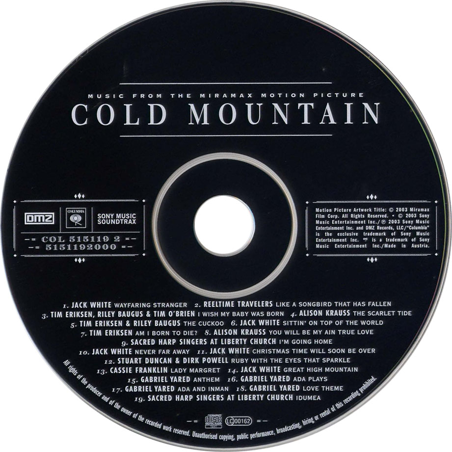 Cartula Cd de Bso Cold Mountain