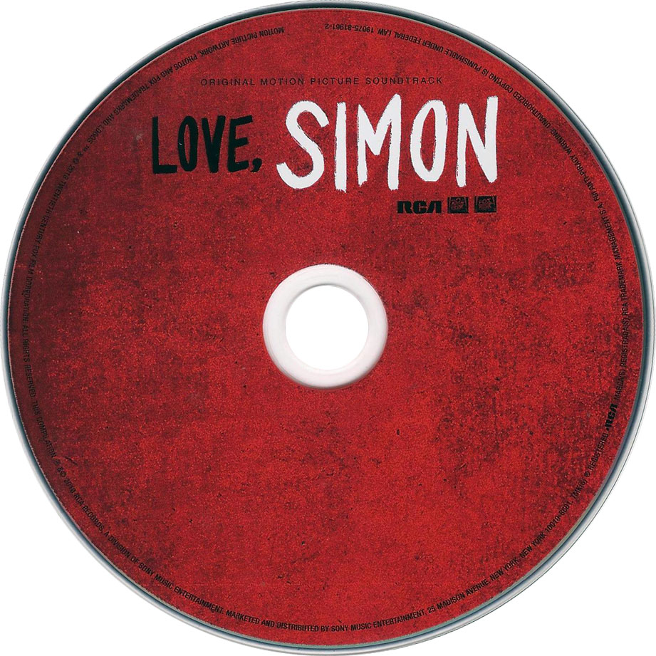 Cartula Cd de Bso Con Amor, Simon (Love, Simon)