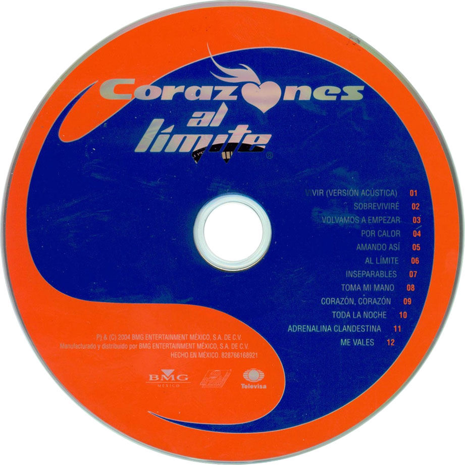 Cartula Cd de Bso Corazones Al Limite