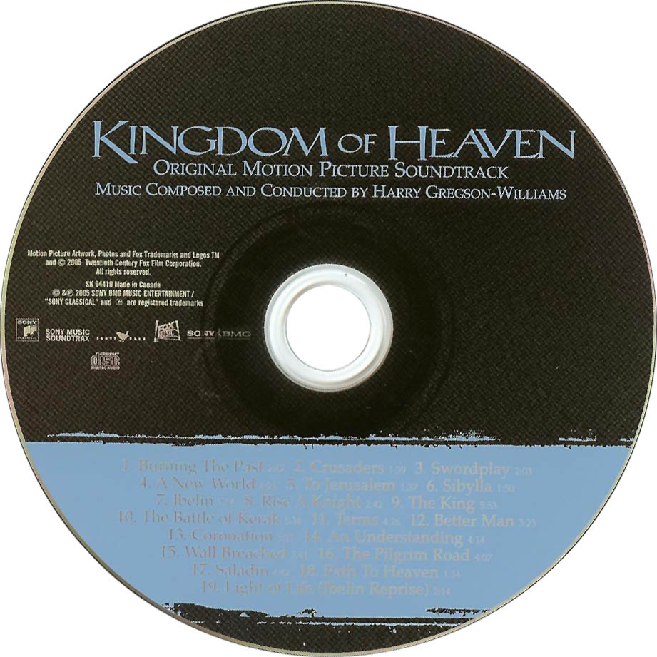 Cartula Cd de Bso El Reino De Los Cielos (Kingdom Of Heaven)