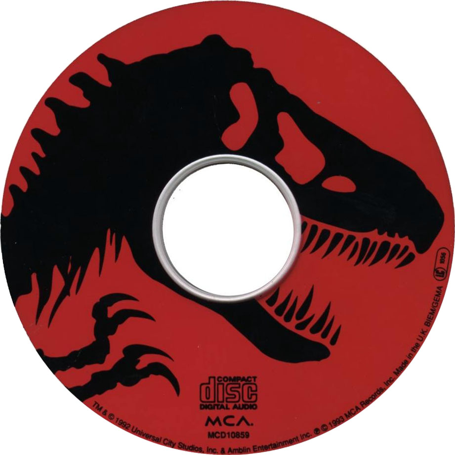 Cartula Cd de Bso Jurassic Park