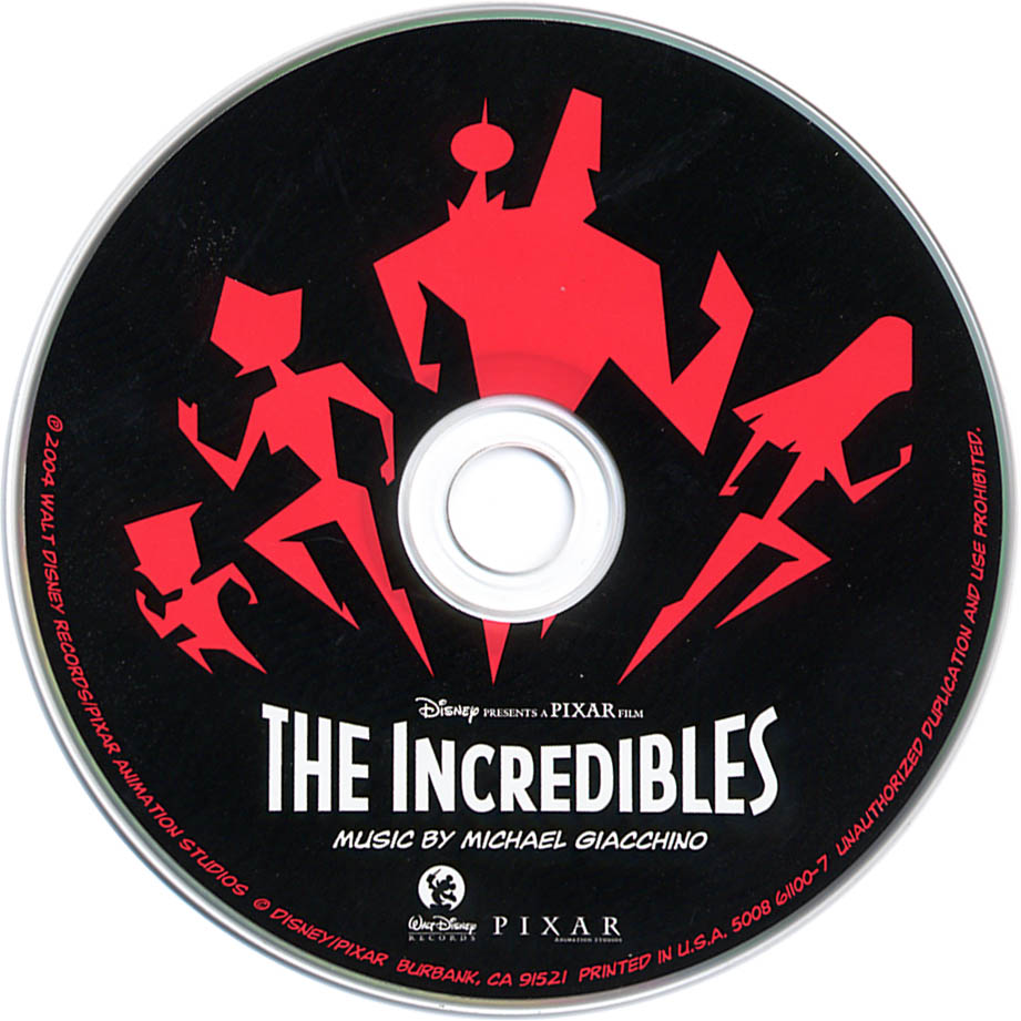 Cartula Cd de Bso Los Increibles (The Incredibles)