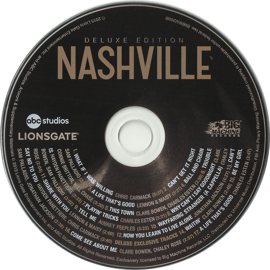 Cartula Cd de Bso Nashville Season 2, Volume 1 (Deluxe Edition)