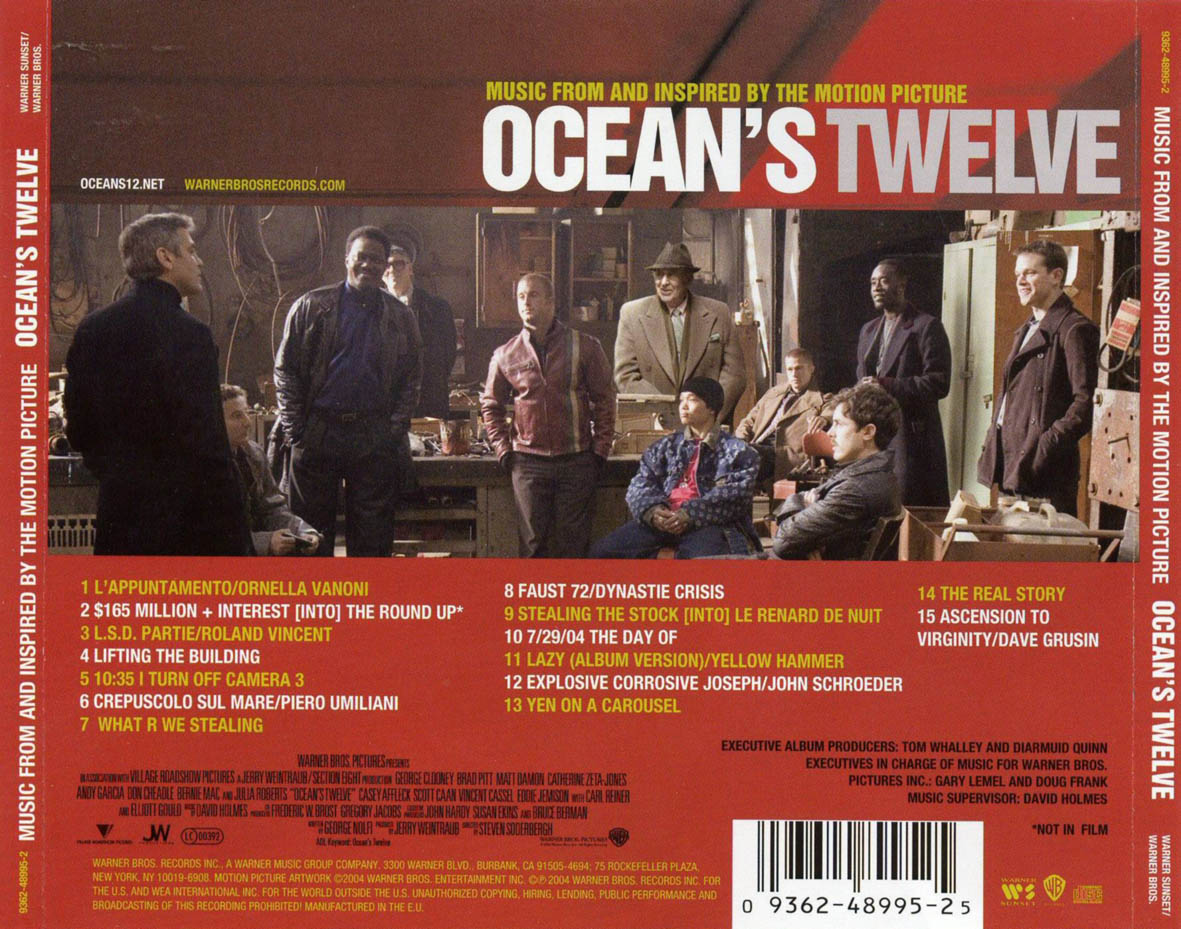 Cartula Trasera de Bso Ocean's Twelve